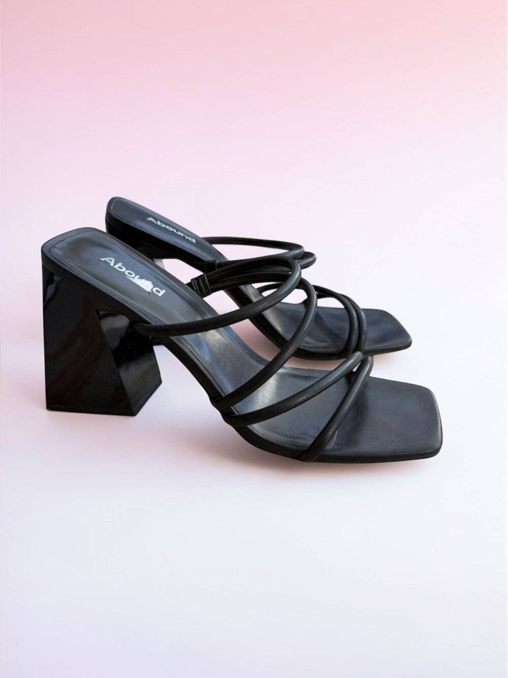 ABOUND Black Block Heels Sandals Size US 9.5